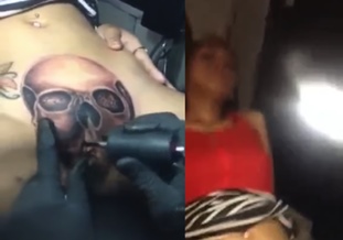 Desperadang Pinay Nagpa Tattoo sa Puke, Sabog Yata si Ate